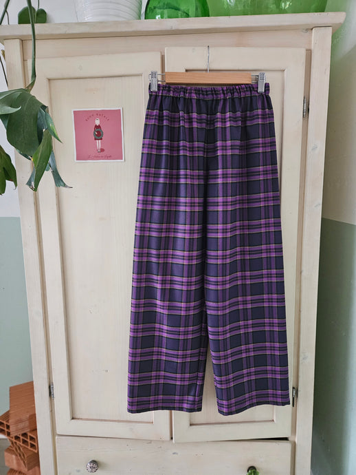 Panta LONDRA tartan Viola TGs